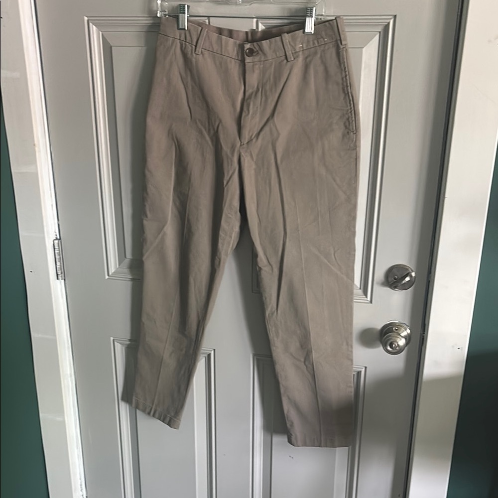 Uniqlo Tan Chinos Classic Straight-Leg Cotton